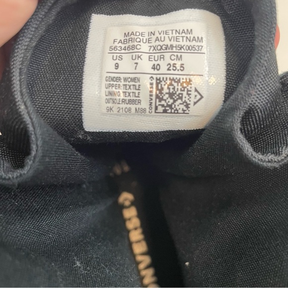 Converse Chuck Taylor All Star GR82 High Top Wedge Black Women's Boots Size 9 - Picture 6 of 9